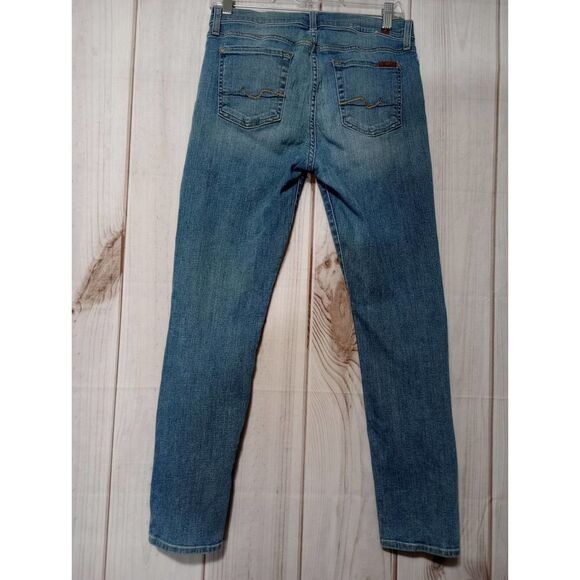 7 for All Mankind Jeans Ladies 29 Skinny crop rolled - Picture 2 of 8